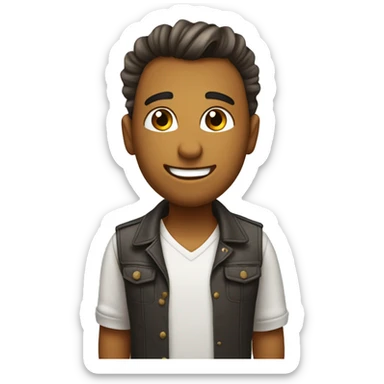 Flirty, confident emoji sweeping hair back with a playful smirk, as if saying, ‘Oh, you noticed me?’ sticker