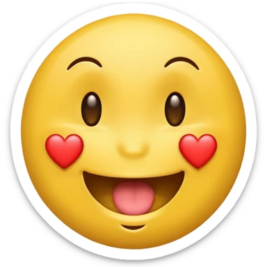 Smiley face, heart eyes, drooling sticker