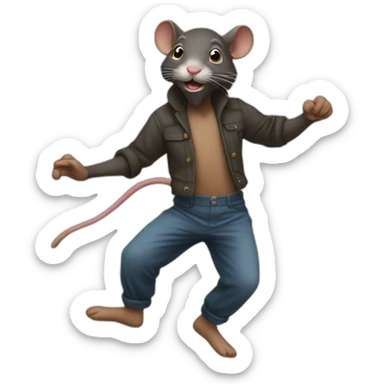 Raton laveur qui dance sticker