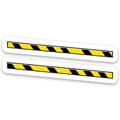 black and yellow caution tape sticker