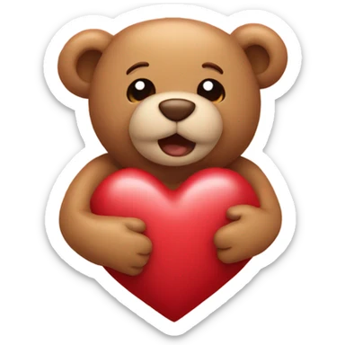 Heart With Teddy bear sticker