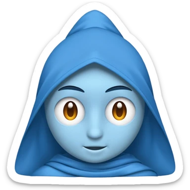 Mavi tik 12 köşeli yuvarlak sticker