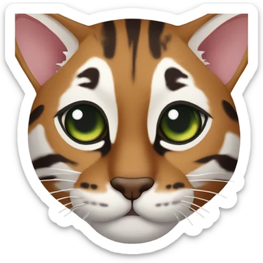 Bengal marron avec les yeux vert sticker