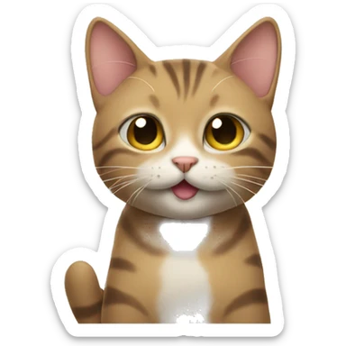 Cat saying thank you sticker