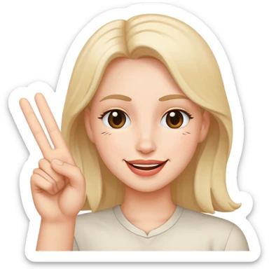 winking face holding a peace sign  sticker