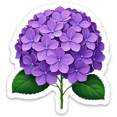 A purple hydrangea sticker