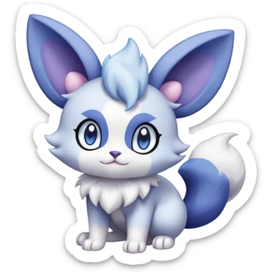 Minccino-Espurr-Meowstic-creature-hybrid sticker