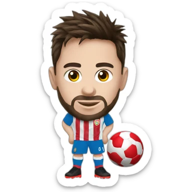 Messi with Tunisiano flag sticker