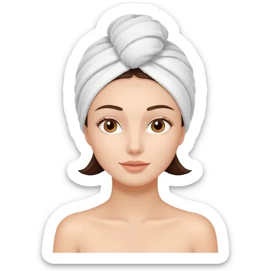 girl brunette getting a facial by a cosmetic esthetician sticker