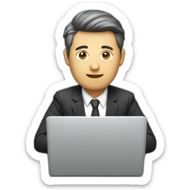 usual manager with laptop sticker