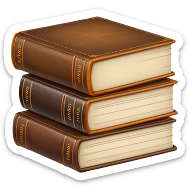 pile of stacked books sticker