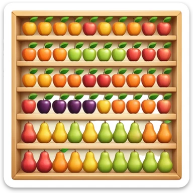 anaquel de frutas sticker