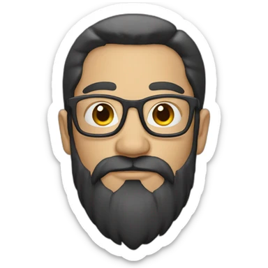 "Dark-haired wizard with glasses and a short beard." sticker