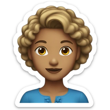 Girl in the blue dress sticker