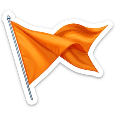 Double triangular orenge Flag sticker