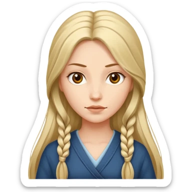 Empowered woman enjoying long tied hairs sticker