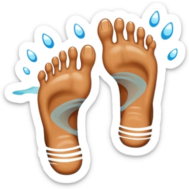 feet on water sticker