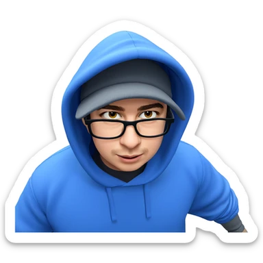 boys in hoodies by tree sticker