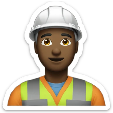 a worker in a warehouse white skin sticker