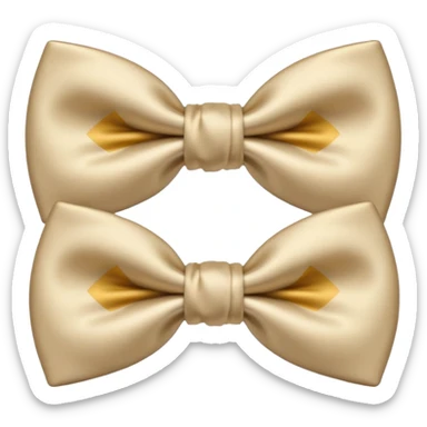 Beige bowtie sticker