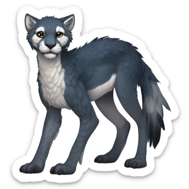 Modern Realistic Rare Fantasy Vernid-Trico-species by LiLaiRa full body sticker