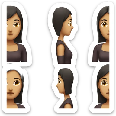 woman facing forwards without arms sticker