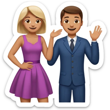 A Man Slapping a woman on her butt sticker