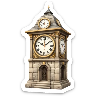 make an emoji which are a clock tower sticker