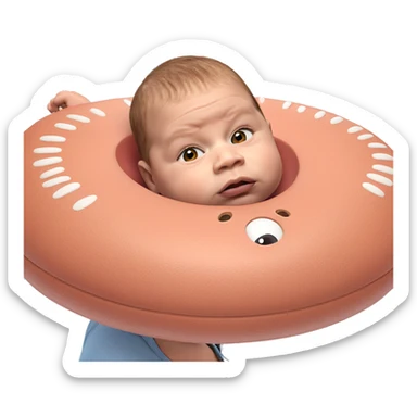 curious boy gazing ahead sticker