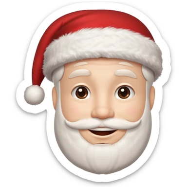 A man smile wearing santa claus hat sticker