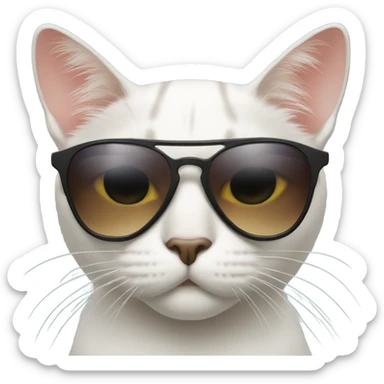 Cat with sunglasses sticker