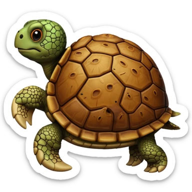 Turtle made of disgusting shit sticker