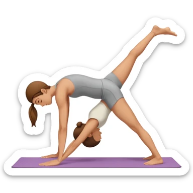 downward dog yoga pose sticker