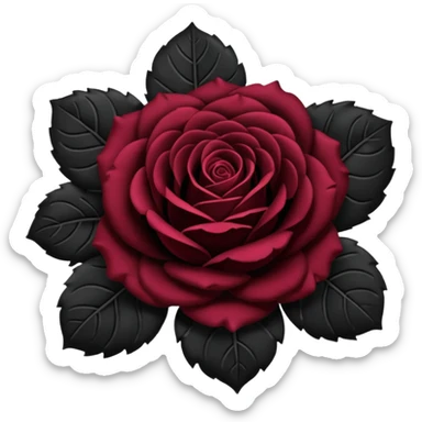 Black rose sticker