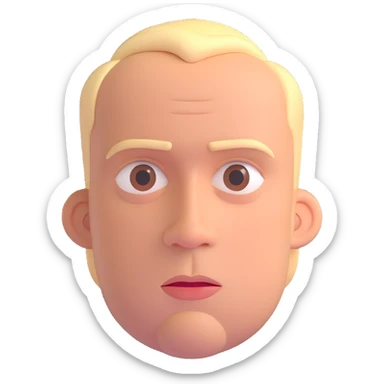 Hank J. Wimbleton, 3D emoji style, neutral expression sticker