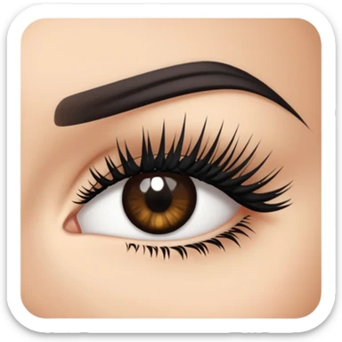 РЕресницы черные в стиле айфон sticker