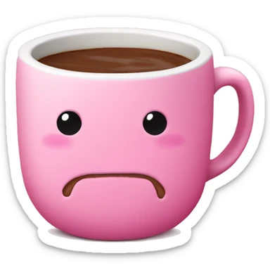 hot chocolate in pink mug sticker