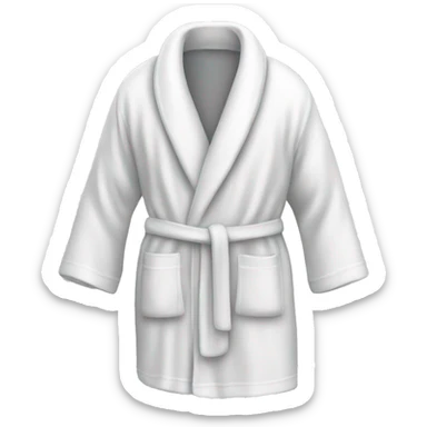 White bath robe  sticker