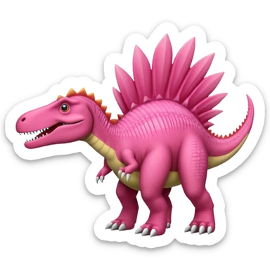Pink spinosaurus sticker