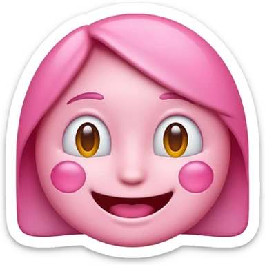 pretty pink emoji sticker