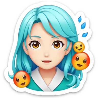 the word "GG" in anime style sticker