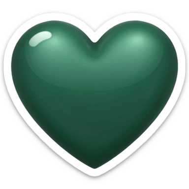 Dark green heart emoji sticker