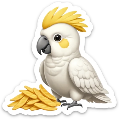 Cockatoo with chips sticker