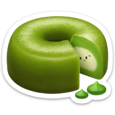 Cute matcha flavored mochi sticker