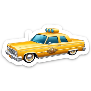 Lowrider  cruising  boulevard sticker