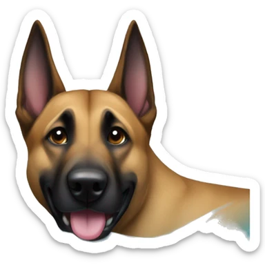 malinois dans le bain  sticker