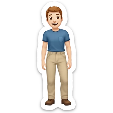 Laughing Man with brown spot on pants sticker