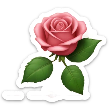 Rose and a book sticker