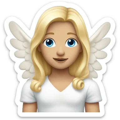 Angel blonde hair blue eyes  sticker
