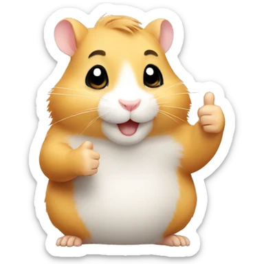 hamster thumbs up sticker